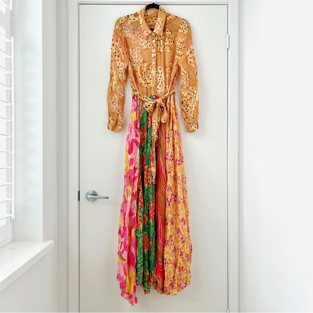NWOT FARM Rio Mixed Prints Maxi Chemise Dress XL - Picture 5 of 16